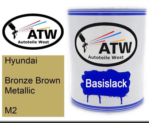 Hyundai, Bronze Brown Metallic, M2: 1L Lackdose, von ATW Autoteile West.